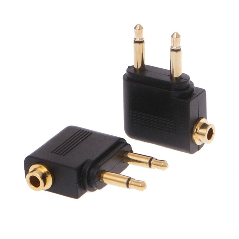 Earphone Splitter Jack - 1 шт. позолоченный никелированный самолет 3,5