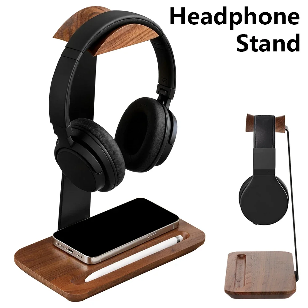 Headphone Stand Desk - Универсальная деревянная подставка для наушников с