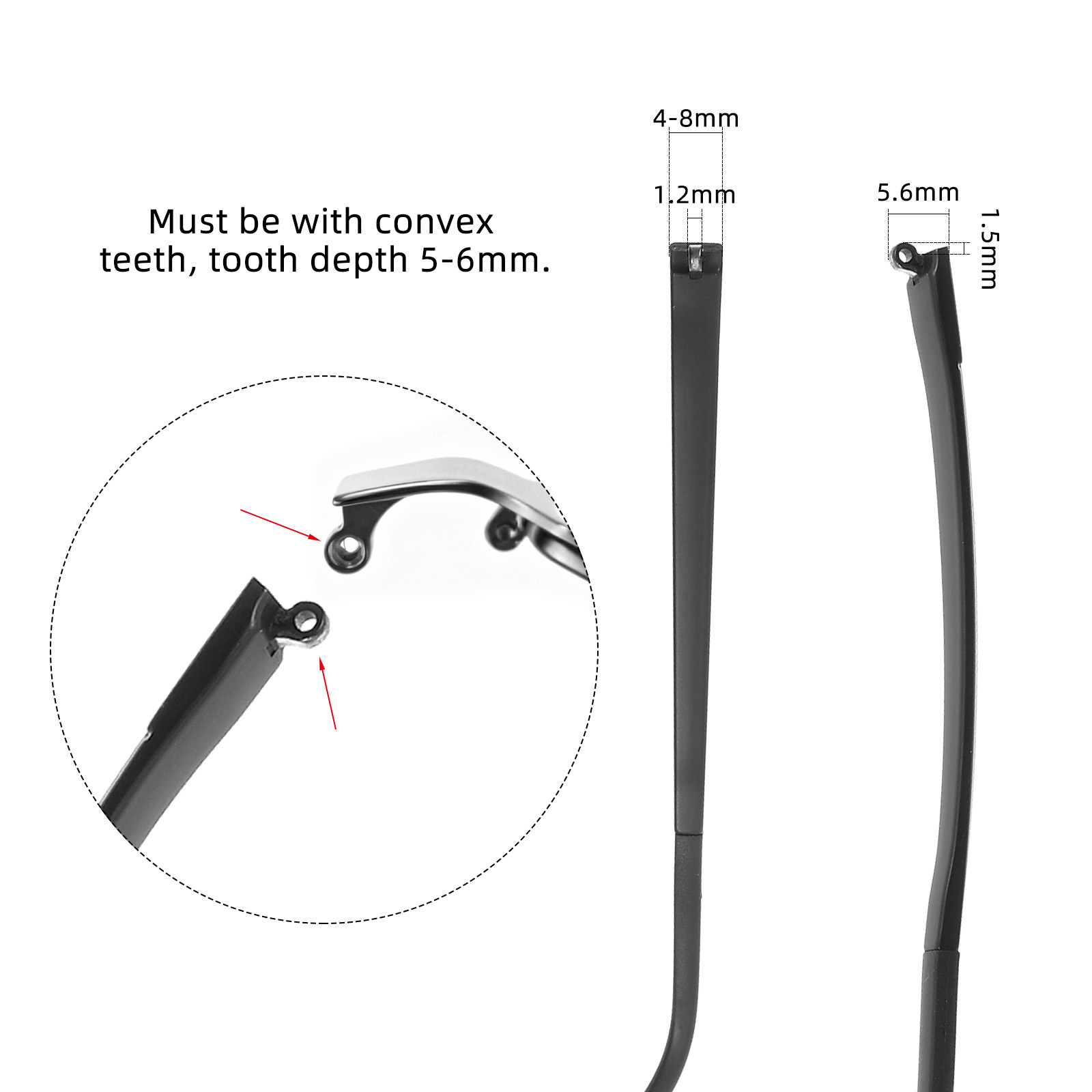 Silicone Ear Tip Replacement - Универсальные силиконовые накладки на дужки очков,