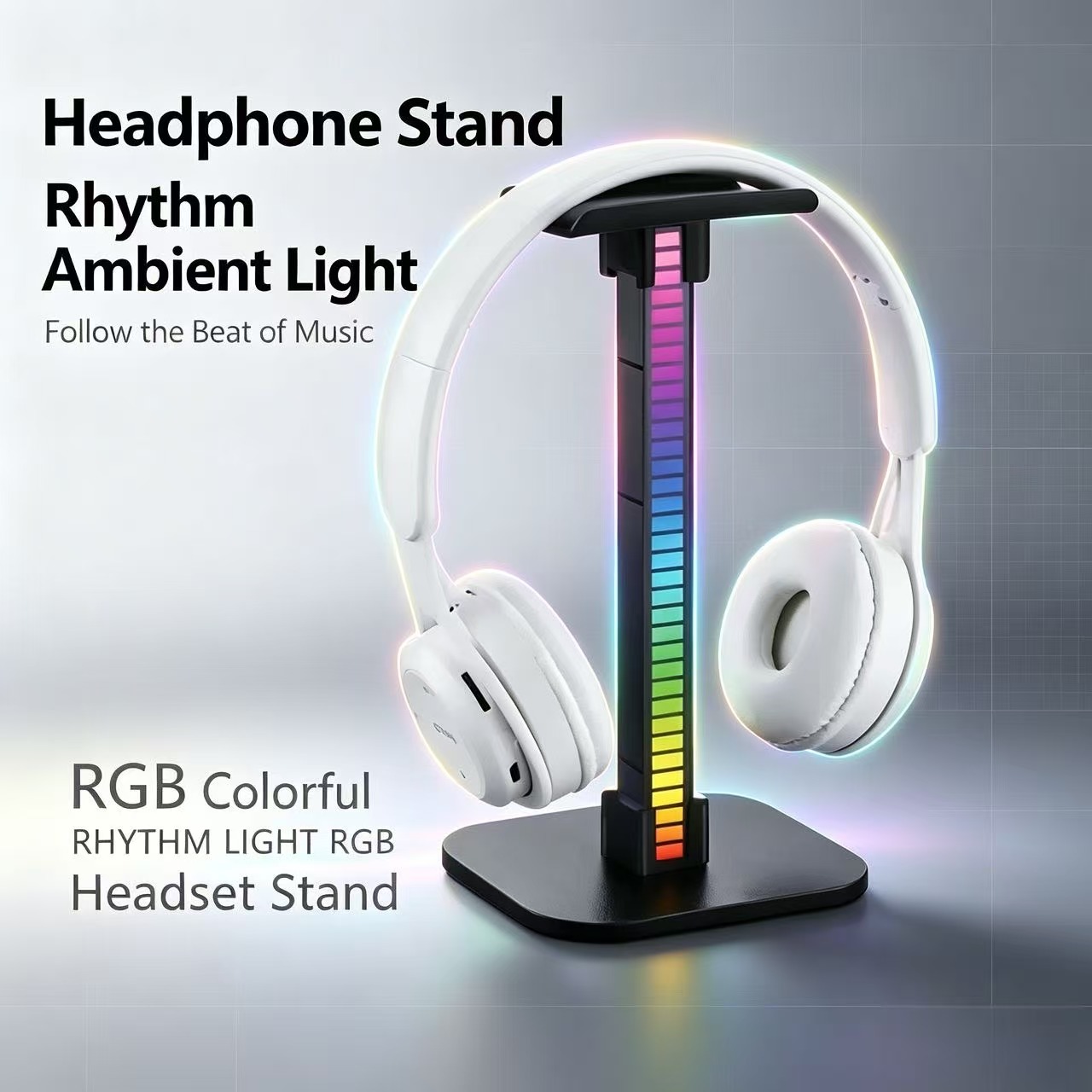 Headphone Stand Desk - Подставка для игровых наушников с RGB-подсветкой,