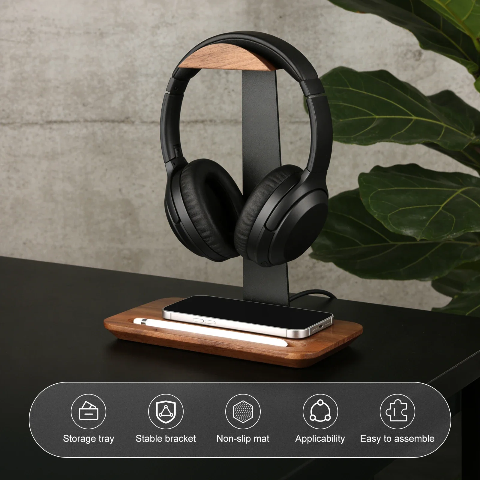 Универсальная деревянная подст – обзор и цена Headphone Stand Desk
