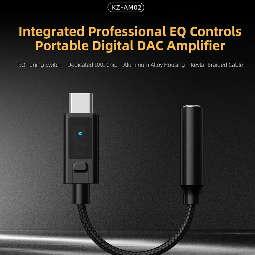 KZ AM02 Портативный цифровой у – обзор и цена Usb C Earphone